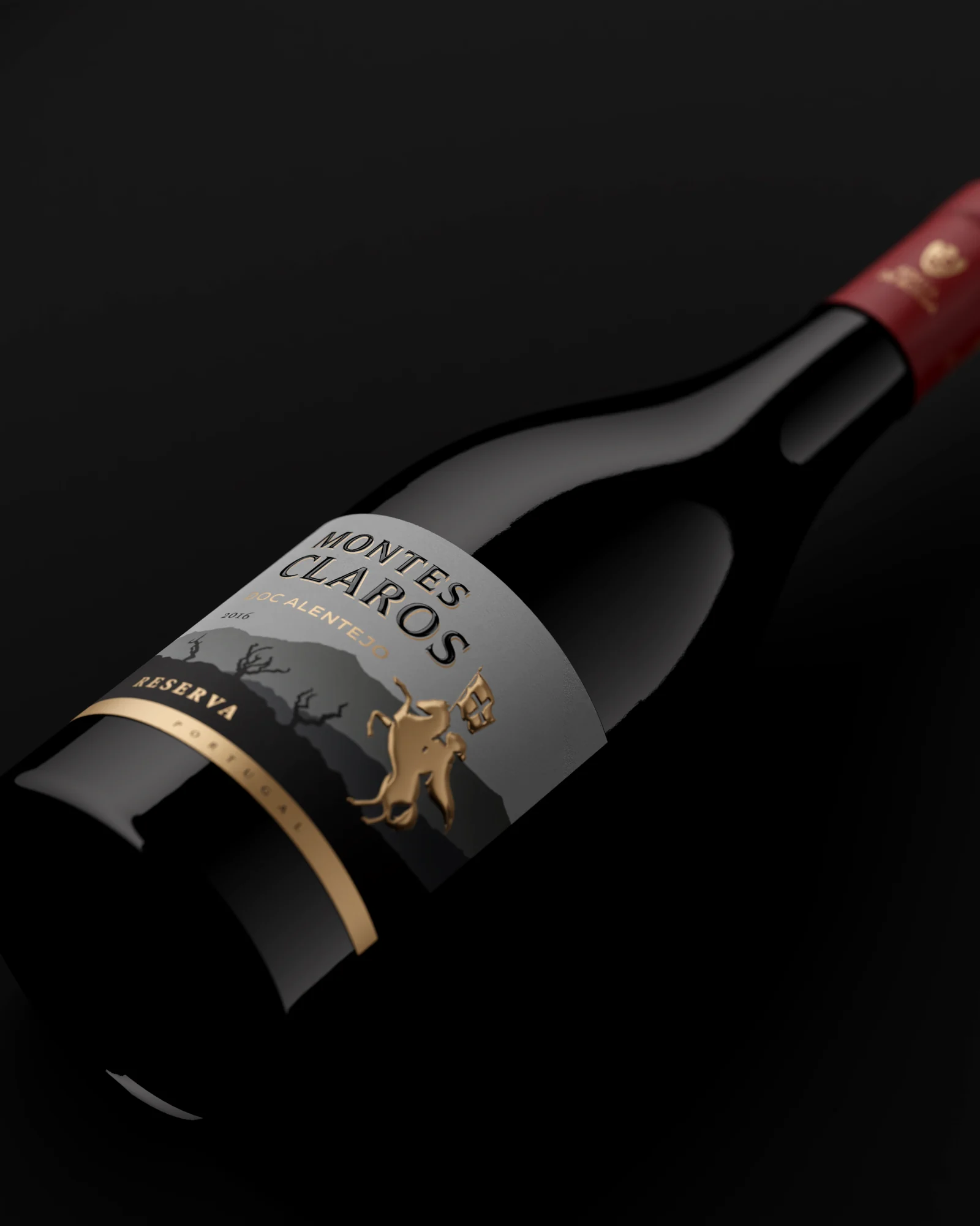 Montes Claros Reserva tinto w butelce burgundzkiej